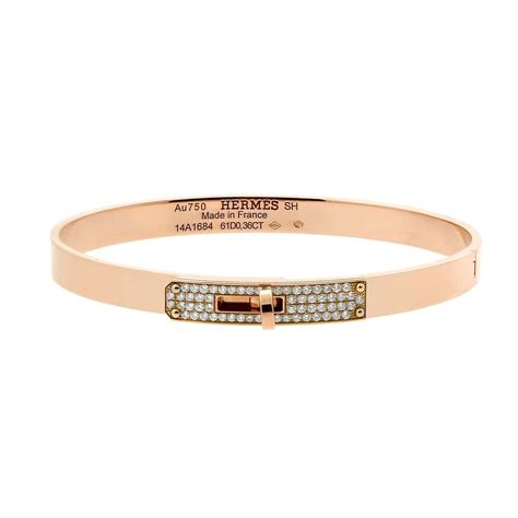 hermes kelly rose gold bracelet|kelly bangle bracelet in gold.